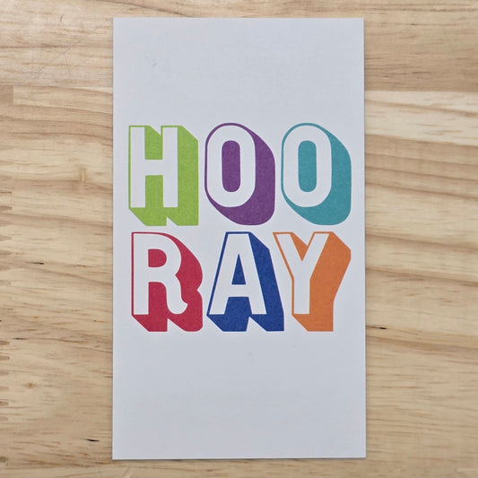 HOO RAY GIFT TAG