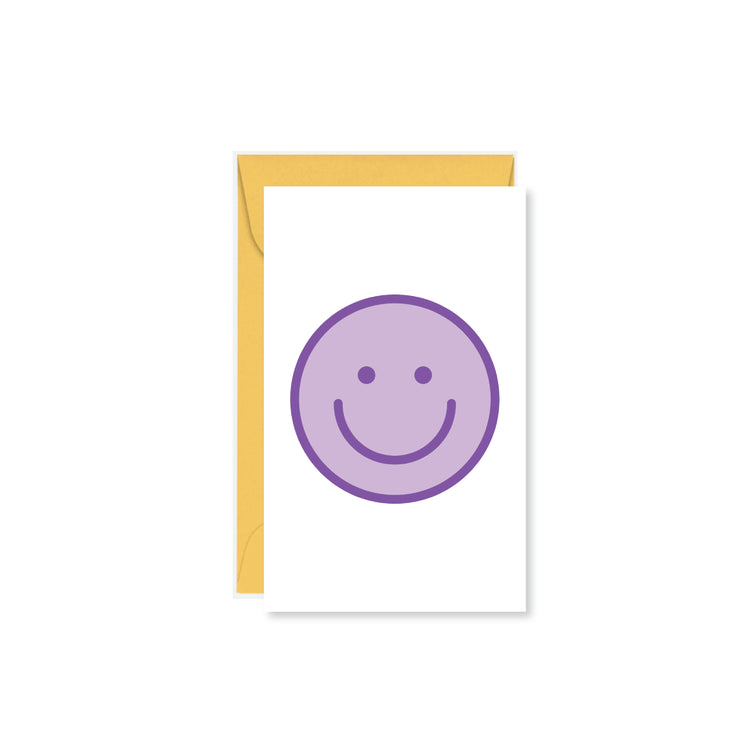 Purple Smiley Mini Card