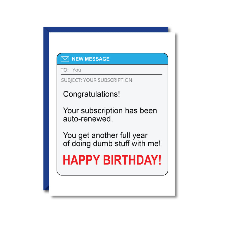 Subscription Birthday Card