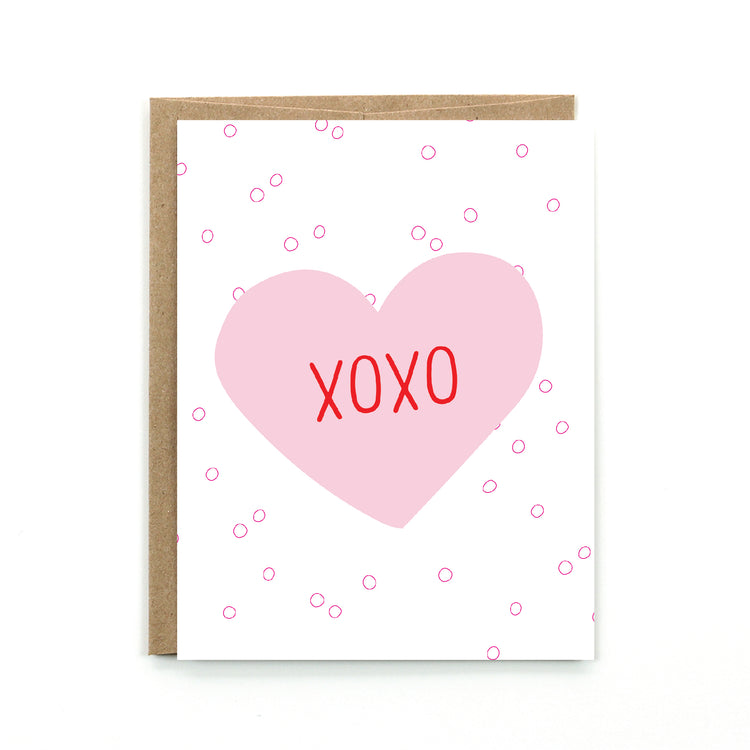 XOXO - Conversation Heart Card