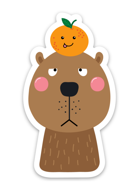 Capybara Vinyl Sticker