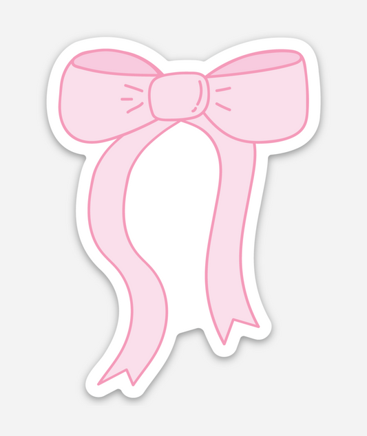 Pink Bow Vinyl Sticker