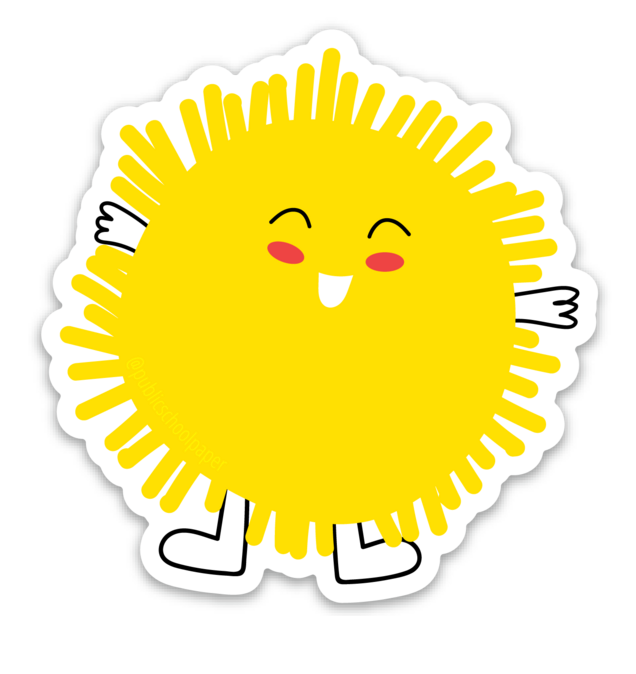 Warm Fuzzy Guy Vinyl Sticker